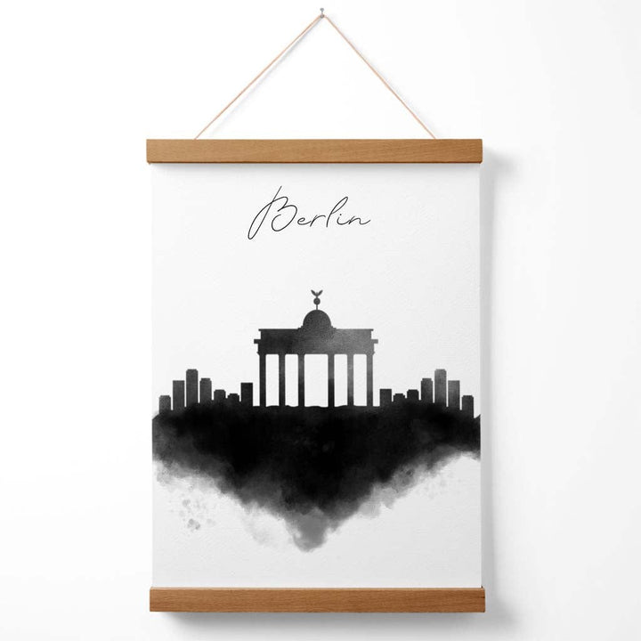 Berliner Skyline-Aquarellposter mit Aufhänger