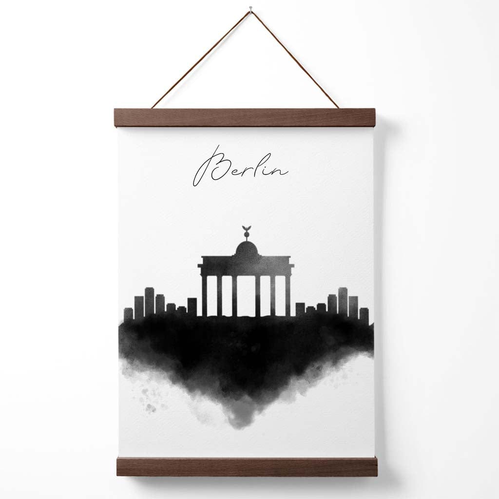 Berliner Skyline-Aquarellposter mit Aufhänger