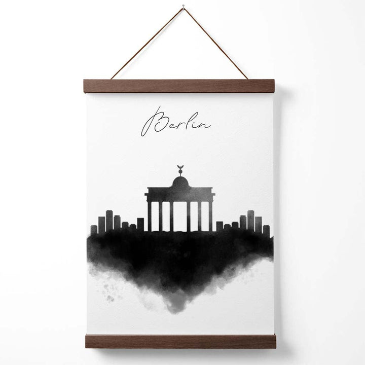 Berliner Skyline-Aquarellposter mit Aufhänger