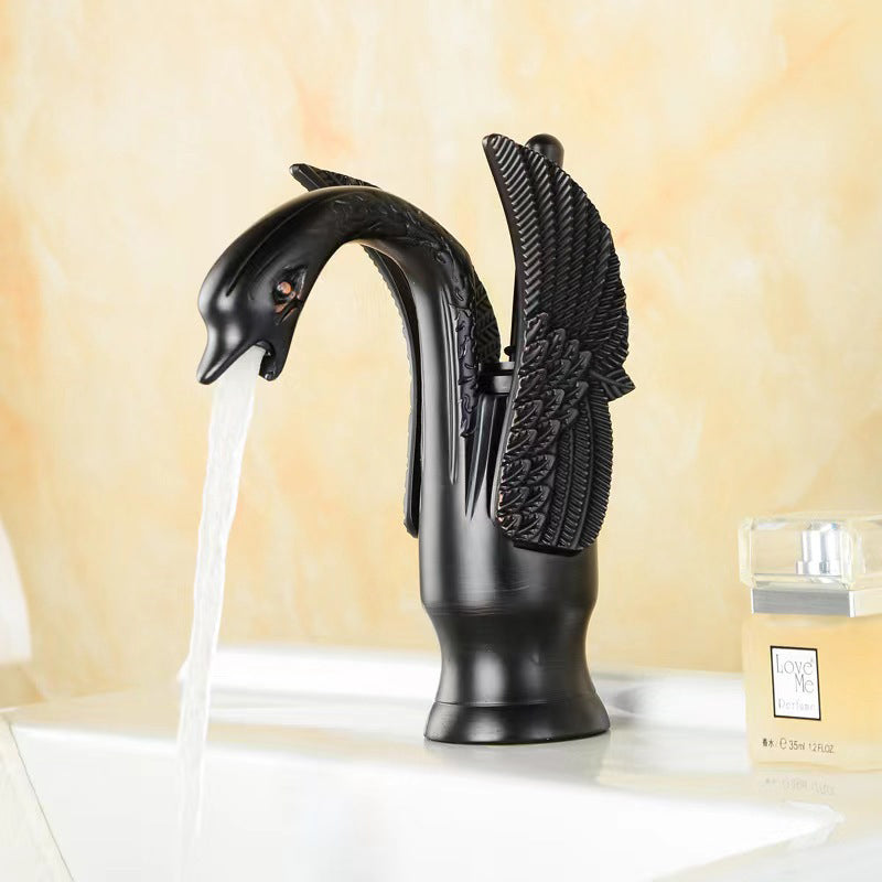 Vollmessing Badezimmer-Armatur Waschbecken Wasserhahn heiß und kalt einhebel Waschbeckenarmatur