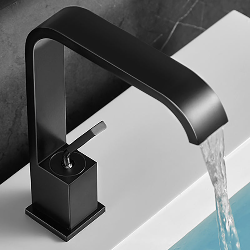 Wasserfall Auslauf Weitverbreiteter Waschbecken Wasserhahn Moderner Metall Weitverbreiteter Waschbecken Wasserhahn
