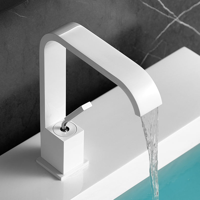 Wasserfall Auslauf Weitverbreiteter Waschbecken Wasserhahn Moderner Metall Weitverbreiteter Waschbecken Wasserhahn