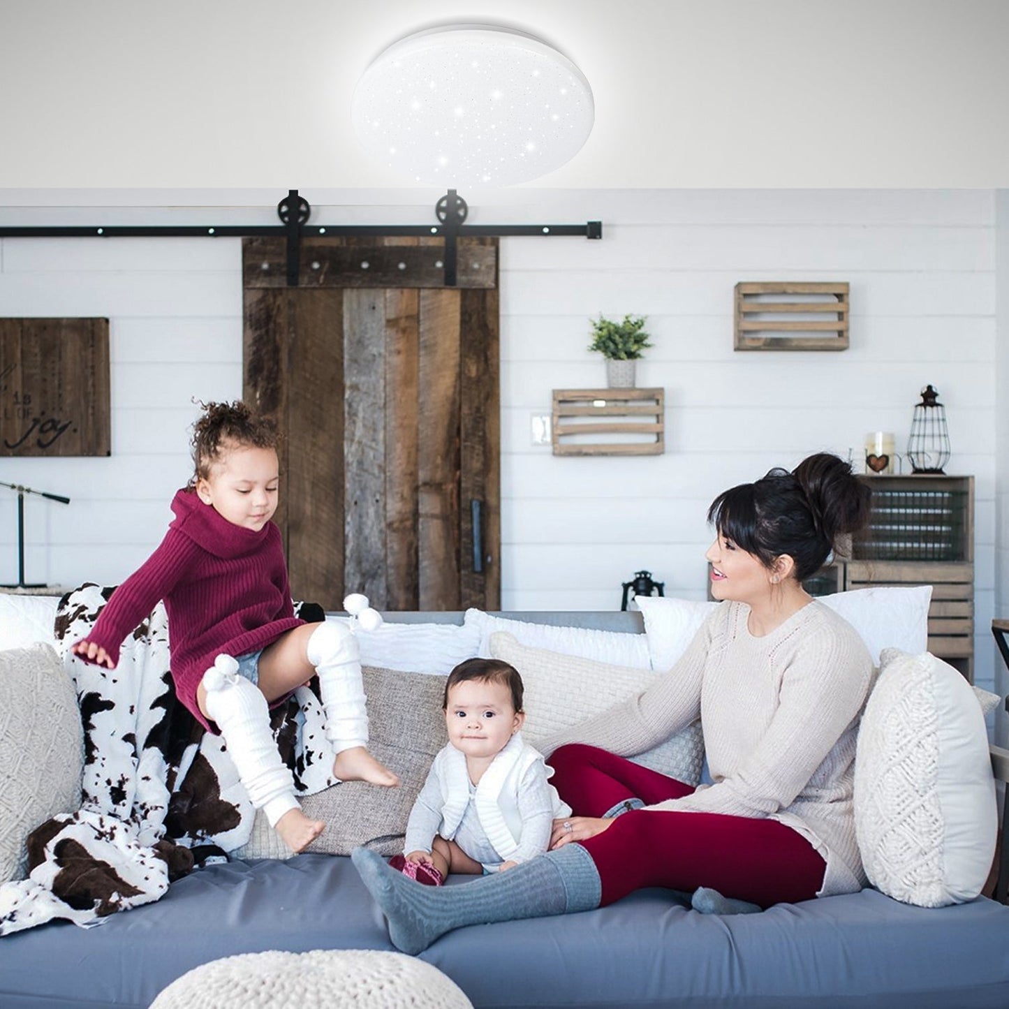 24W LED Deckenleuchte Dimmbar mit Sternenhimmel-Effekt | Karnz