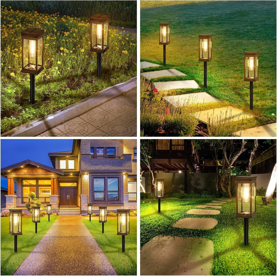 Solarbetriebene Gartenleuchte für Außenbereich - Moderne LED-Wegeleuchte für Beleuchtung von Wegen, Terrasse und Garten | Karnz