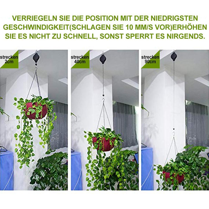 Einziehbarer Haken, Pflanze Seilzug für Garten Töpfe und Vogel-Feeder | Karnz