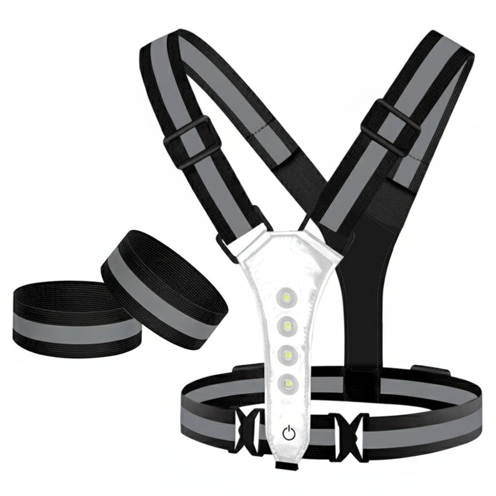 LED Sicherheitsweste Pro – Reflective 360 Sichtbare Weste | Karnz