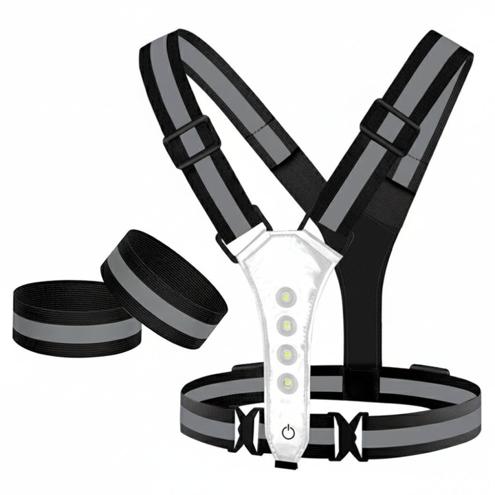 LED Sicherheitsweste Pro – Reflective 360 Sichtbare Weste | Karnz