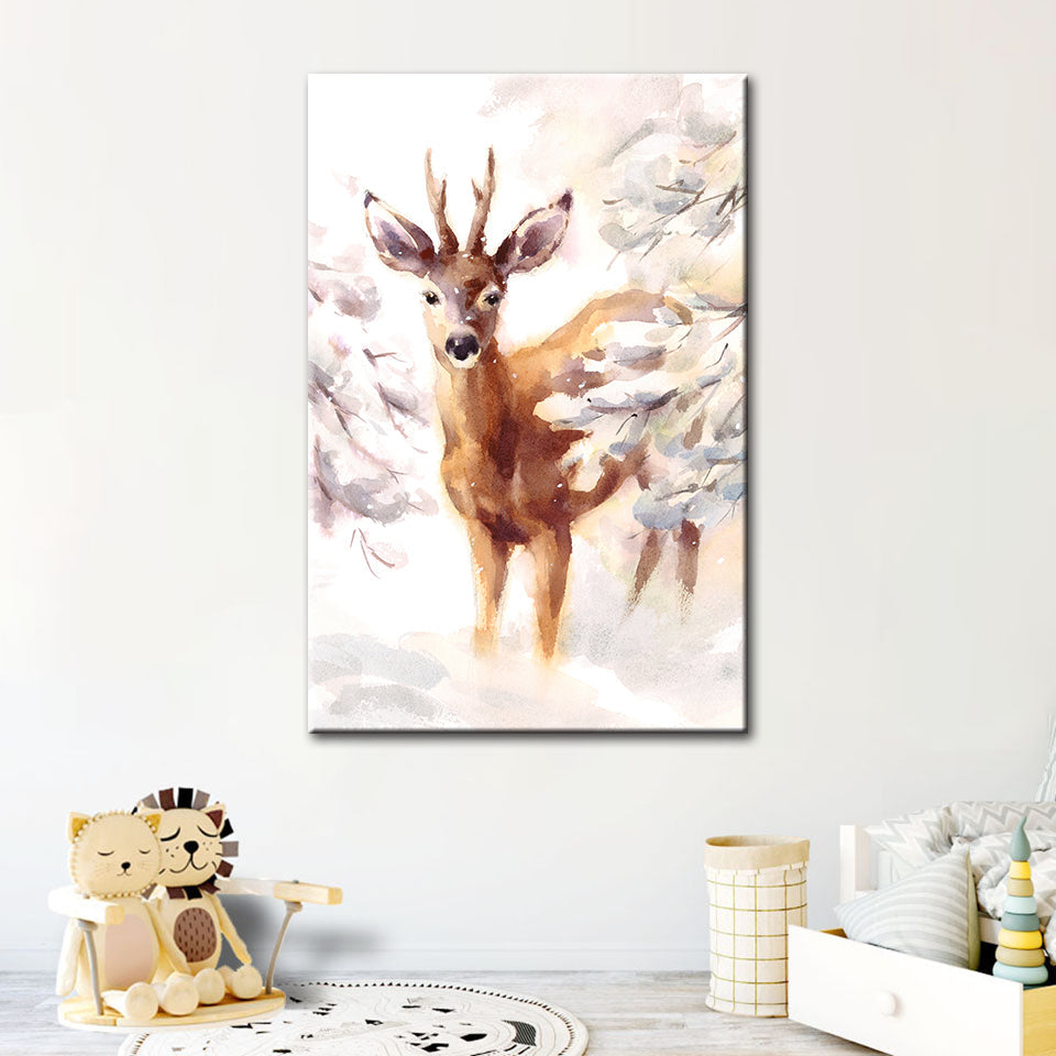 Junges, elegantes Reh – Leinwandbild