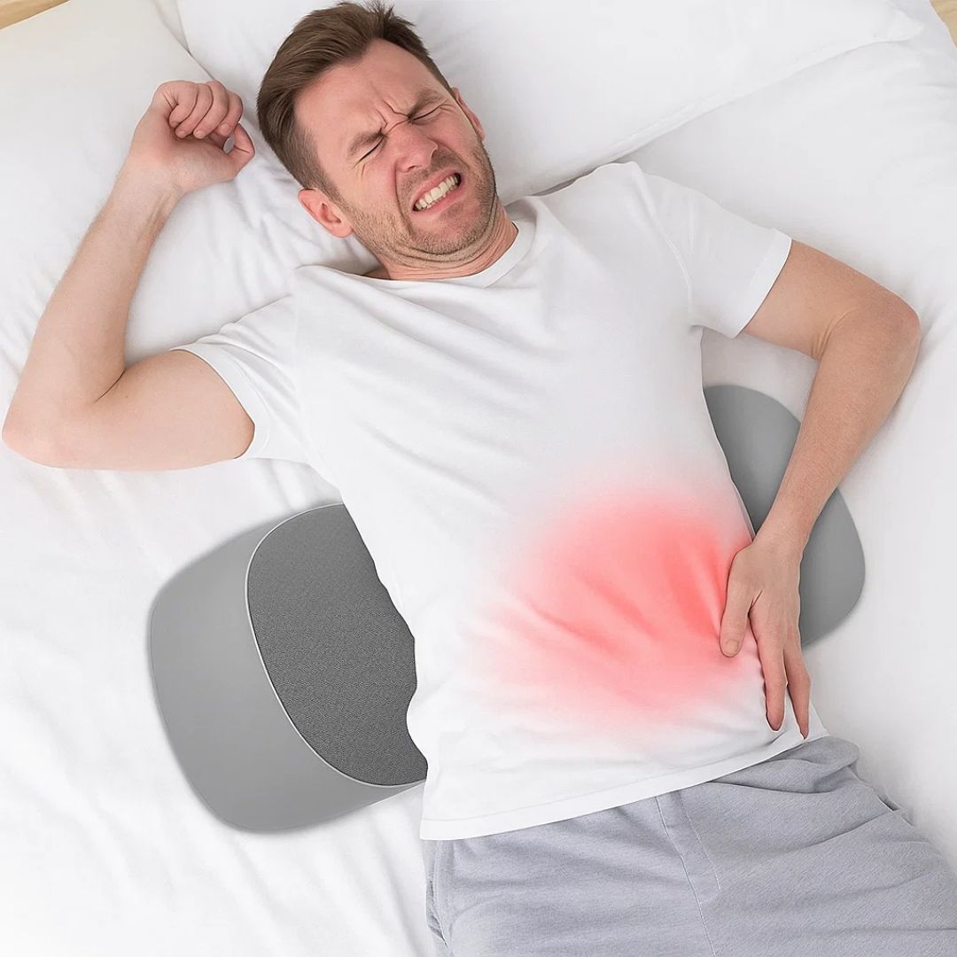 SpineEase | Memory-Schaum Lendenwirbelstützkissen – Linderung von Rückenschmerzen – Atmungsaktive Hülle – Ergonomische Schlafhilfe Karnz