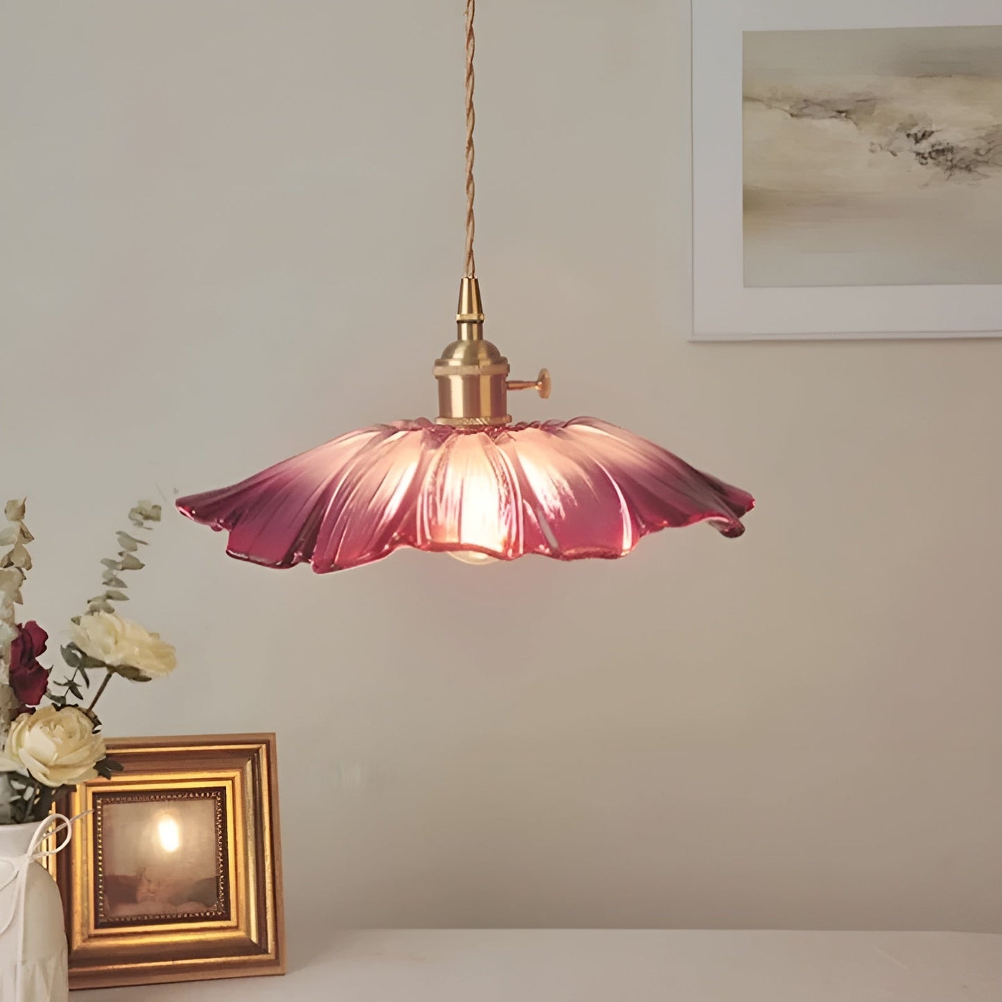 Hängeleuchte mit floralem Motiv – Warmes Licht & stilvolles Design | Für Ihr Zuhause | Karnz