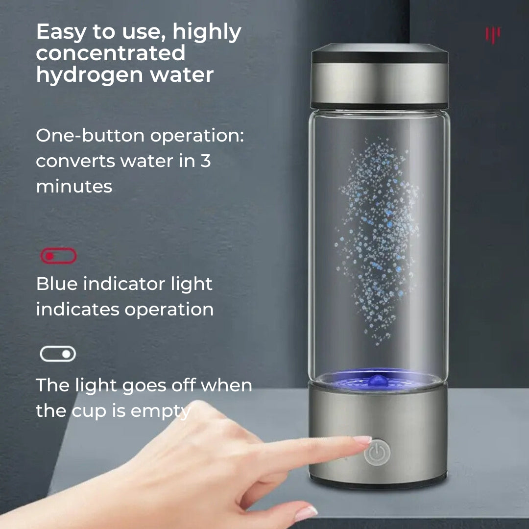 HydroPure | Tragbare Wasserstoff-Wasserflasche - für antioxidatives Wasser - Unterstützt Gesundheit und Leistung Karnz