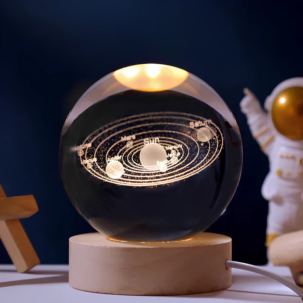 Karnz | LED-Nachtlicht mit 3D-Kristallkugel