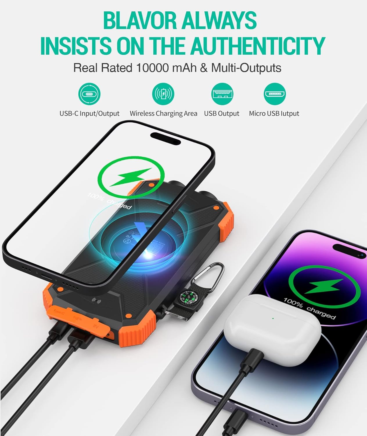 Rivanta Solar-Powerbank Notstrombank IPX4 | Karnz