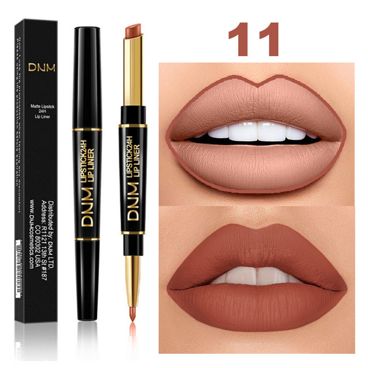 Karnz | 2-in-1 Dual-Lippenstift & Konturenstift | Matte Textur & Long-Lasting Finish | Hochpigmentiert & Wasserfest | 12 Farbvarianten für Präzisions-Makeup