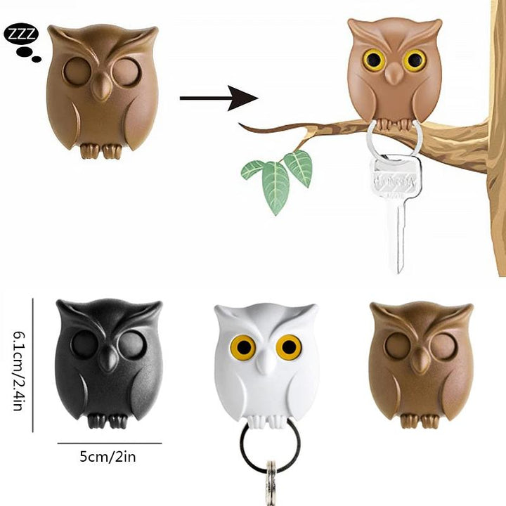 🦉Der Schlüsselguard ist eine zuverlässige Eule - süßer Nacht-Eulen-Schlüsselhalter mit automatischen Augenöffnen- und -schließen | Karnz