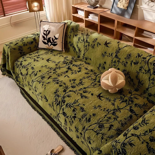 Floral Chenille Sofa Werfen | Karnz