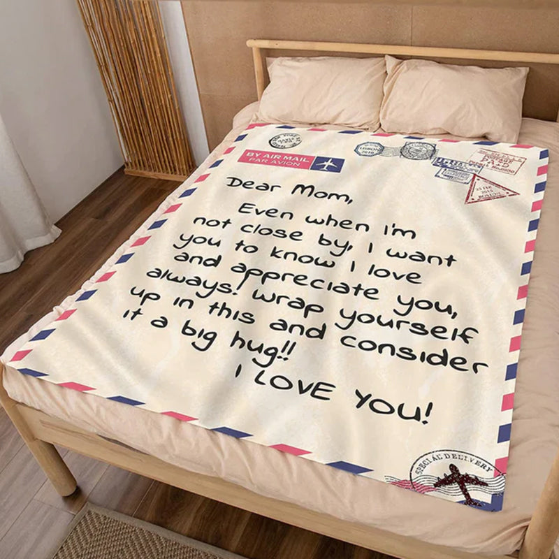 Brief Bedruckte Flanell Wurfdecke Geschenk für Mama | Karnz