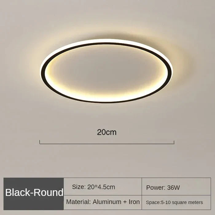 Skandinavische Runde Deckenlampe - AuroraSphere | Karnz