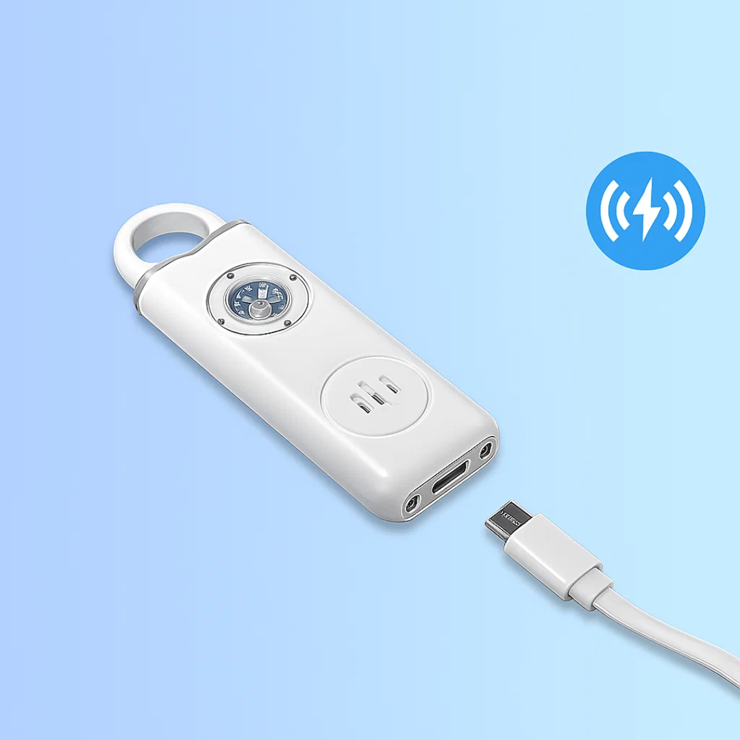 Ultralauter 130 dB Sirene – Kompakt LED Taschenlampe Sicherheitsgerät – Für Nachtschwärmer, Studenten & Pendler Karnz