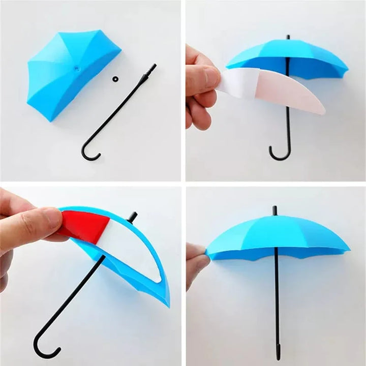 3 Stück Regenschirmhaken Set Karnz