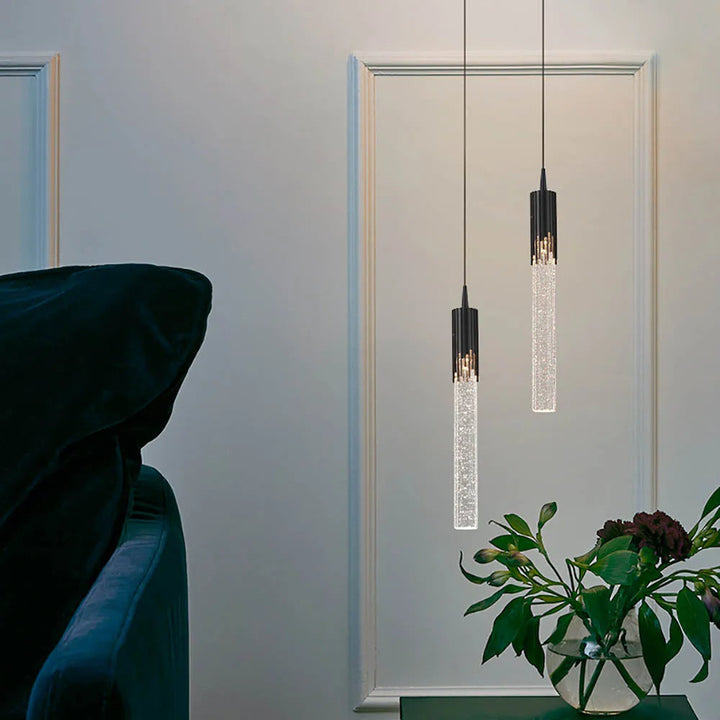 Karnz | Glas Pendelleuchte in zylindrischer Form - Lustreau