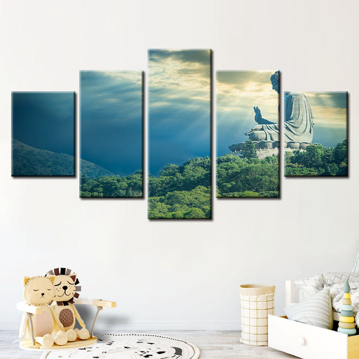 Secret Sky 5-teiliges Leinwandbild