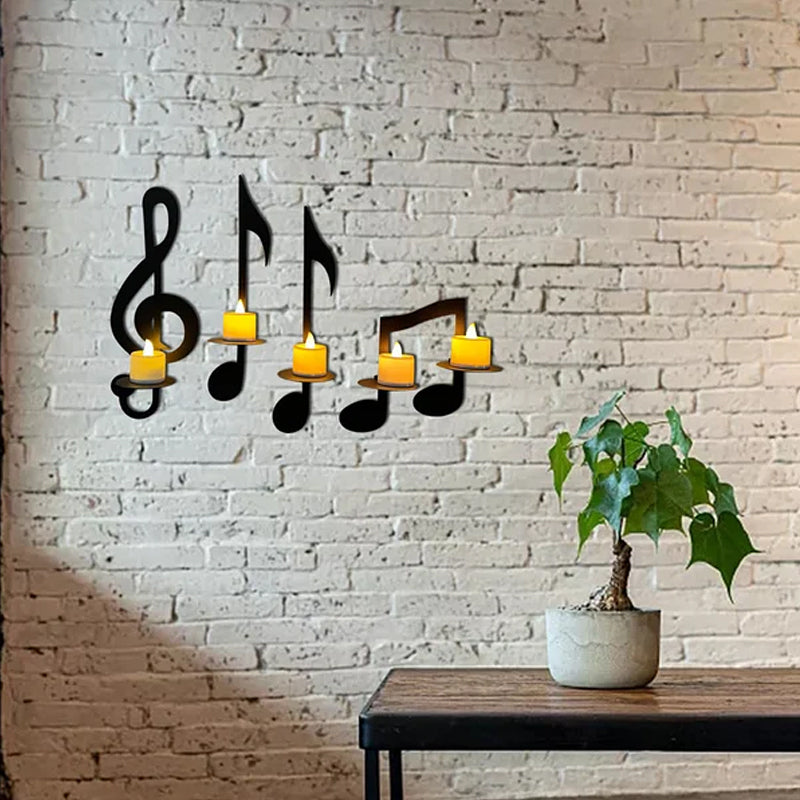 Schwarze Musiknote Wandlicht Karnz