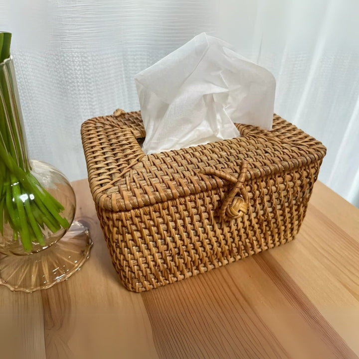 Woven Rattan Tissue Holder | Karnz