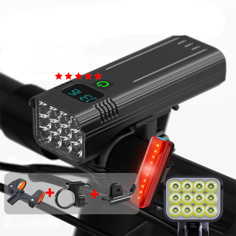 5000 Lumen USB-wiederaufladbare Fahrradlampe mit Halterungen