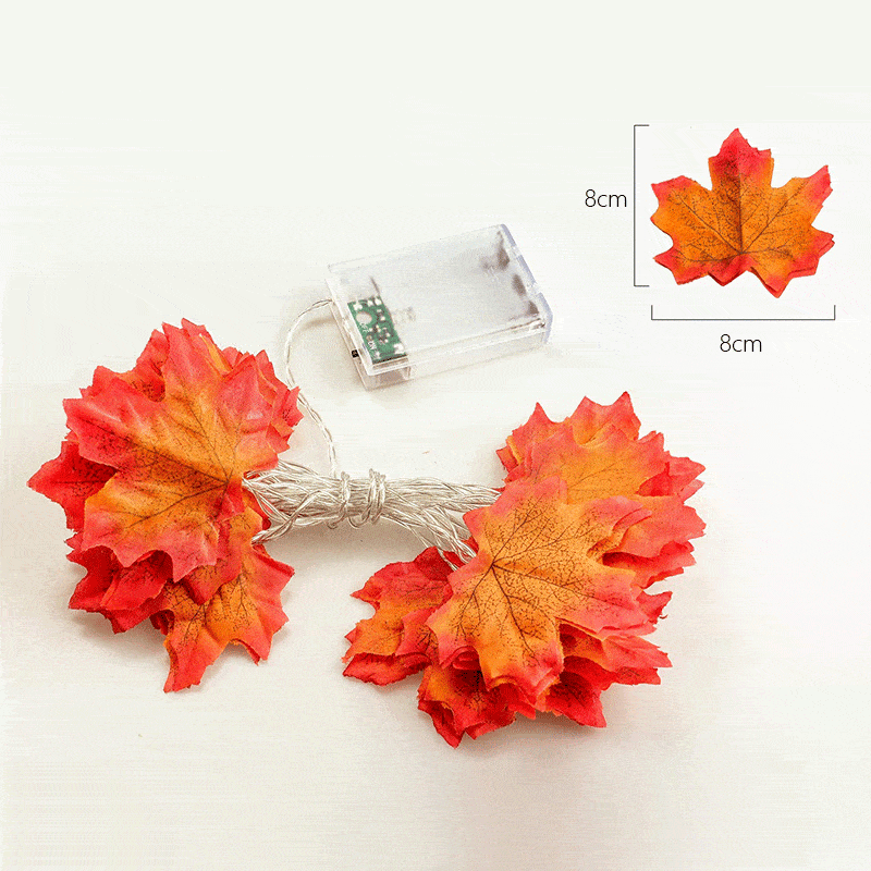 Thanksgiving-Dekor Herbst Ahornblatt Lichterkette | Karnz