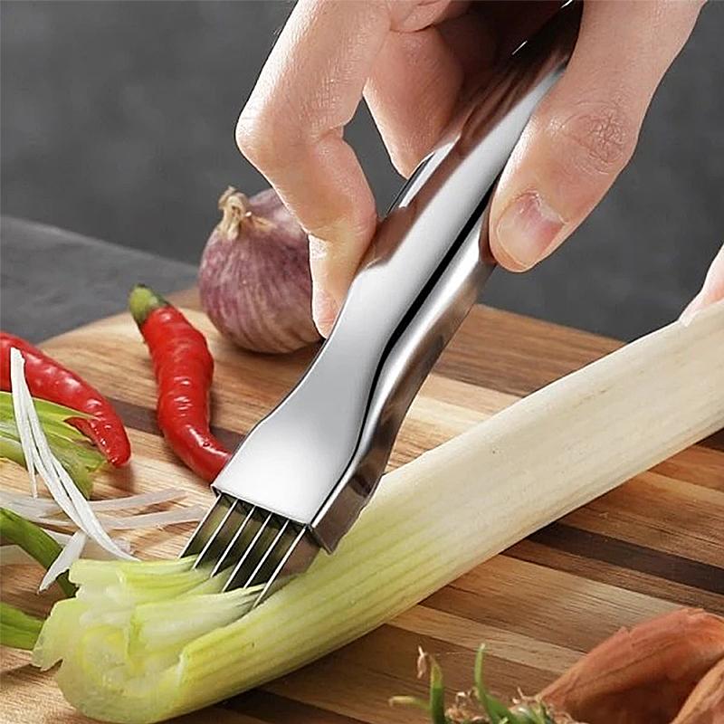 Grüner Zwiebelhacker Messer Edelstahl | Karnz