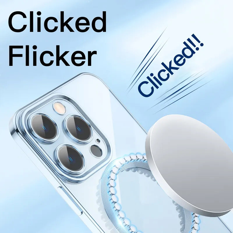 Galvanisierte, kabellose magnetische Ladehülle mit integriertem Objektiv für iPhone