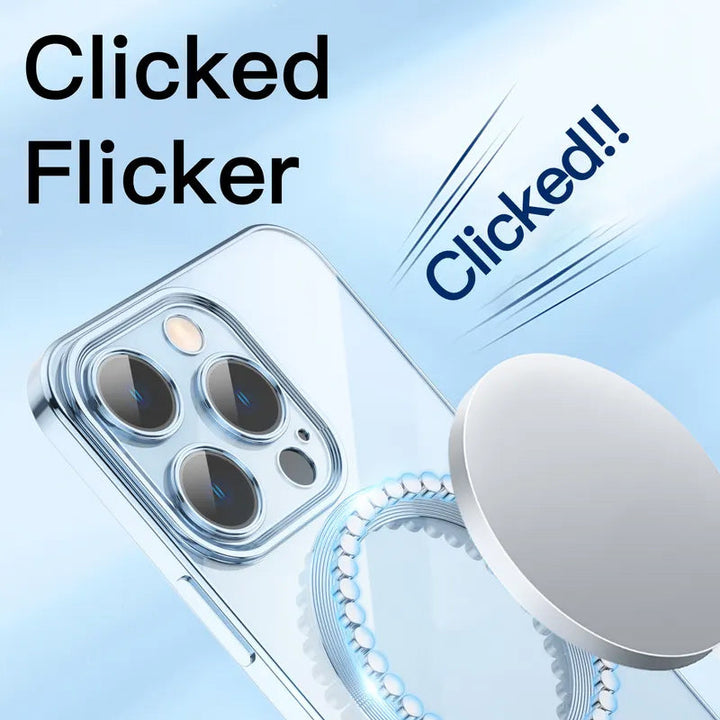 Galvanisierte, kabellose magnetische Ladehülle mit integriertem Objektiv für iPhone
