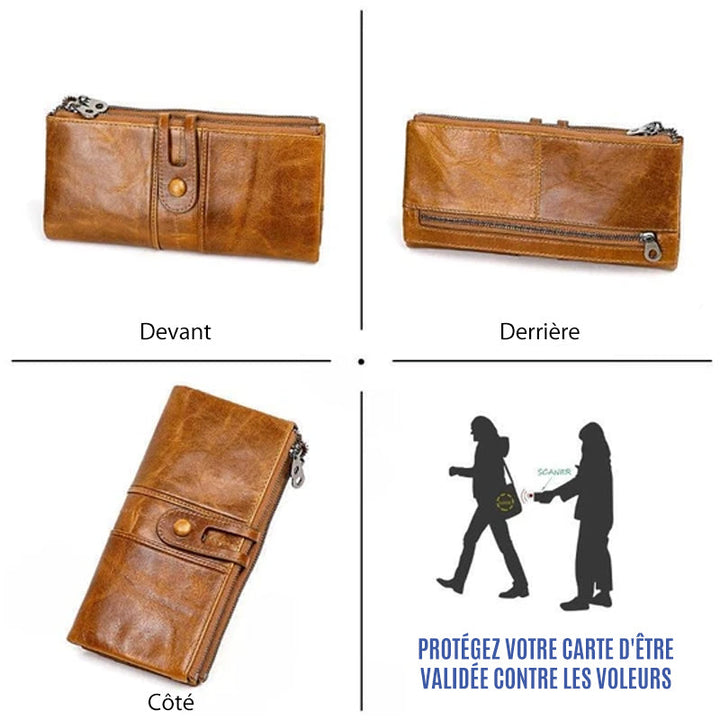 Lange Brieftasche aus echtem Leder | Karnz