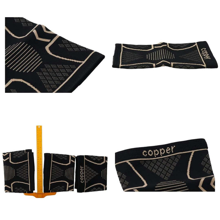 CopperFlex Knee Compression Sleeve | zur Schmerzlinderung - Unterstützung - Mobilität - perfekt für Athleten, Arthritis, Senioren und Verletzungsrehabilitation Karnz