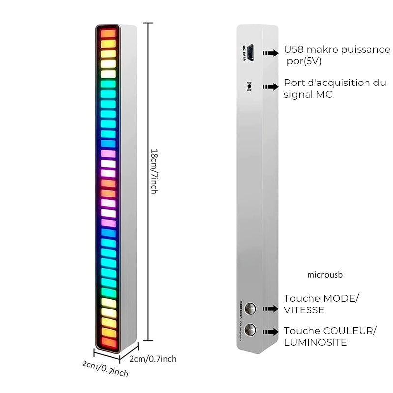 Sound-aktivierte RGB-Lichtleiste drahtlos | Karnz