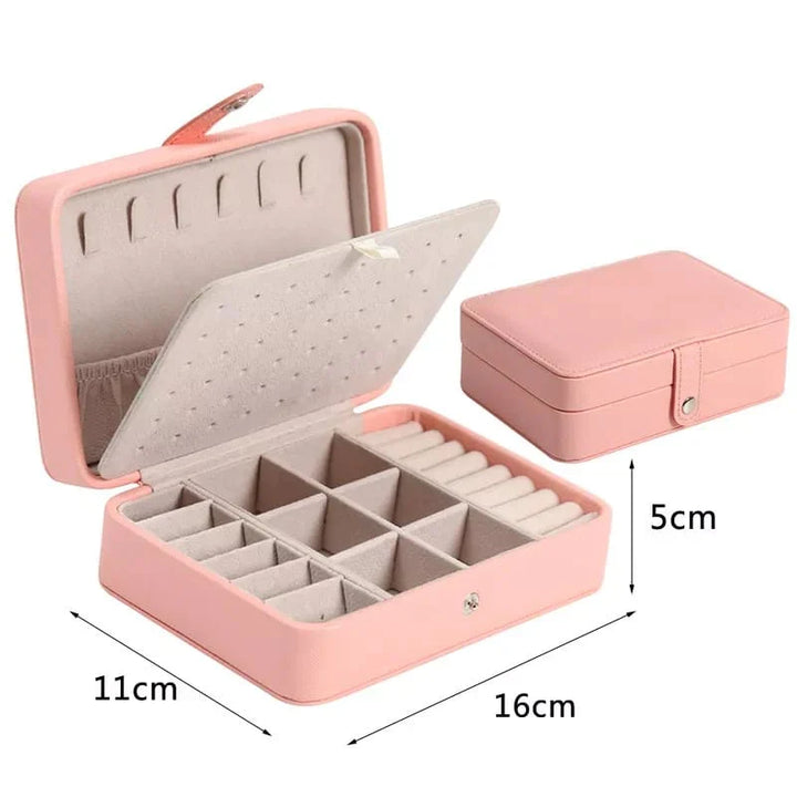 Leder Mini Schmuckbox Doppelschicht Karnz