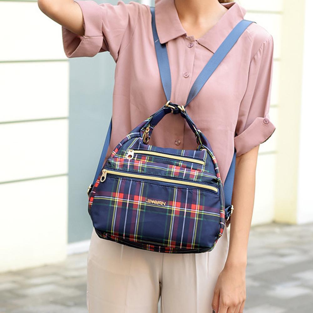 Tasche mit doppelten Reißverschlüsse, Rucksack, Handtasche und Umhängetasche | Karnz