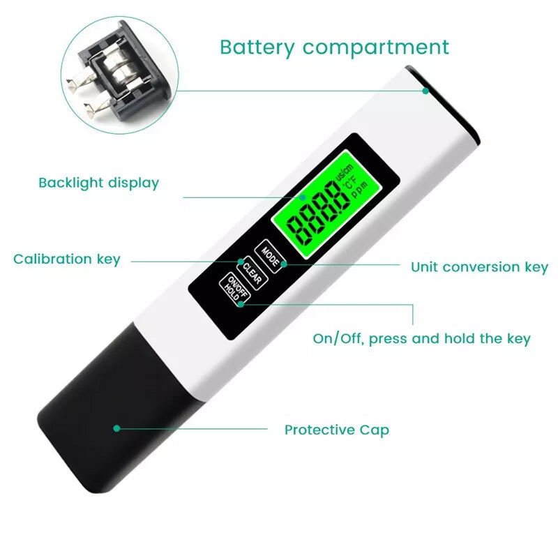 Karnz | Neuer 4 in 1 Tds Meter Digital Wasser Tester