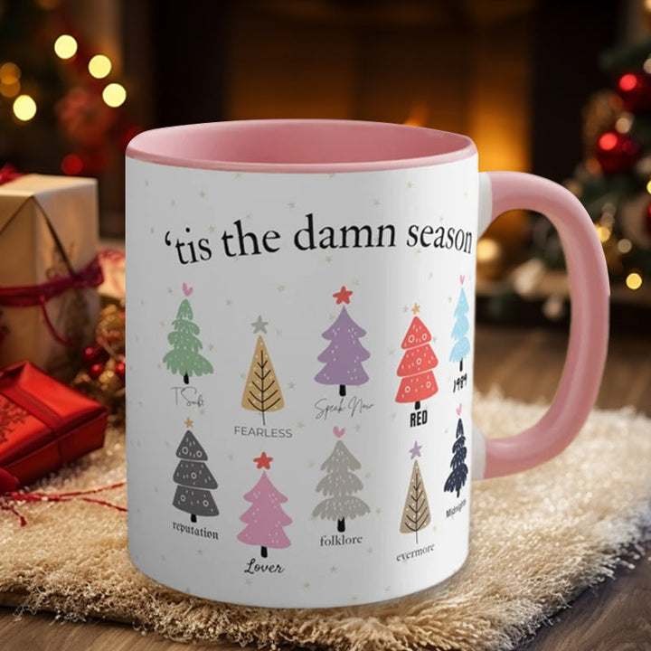 Tis The Damn Season Weihnachtstasse - Musikalbum als Weihnachtsbaum | Karnz
