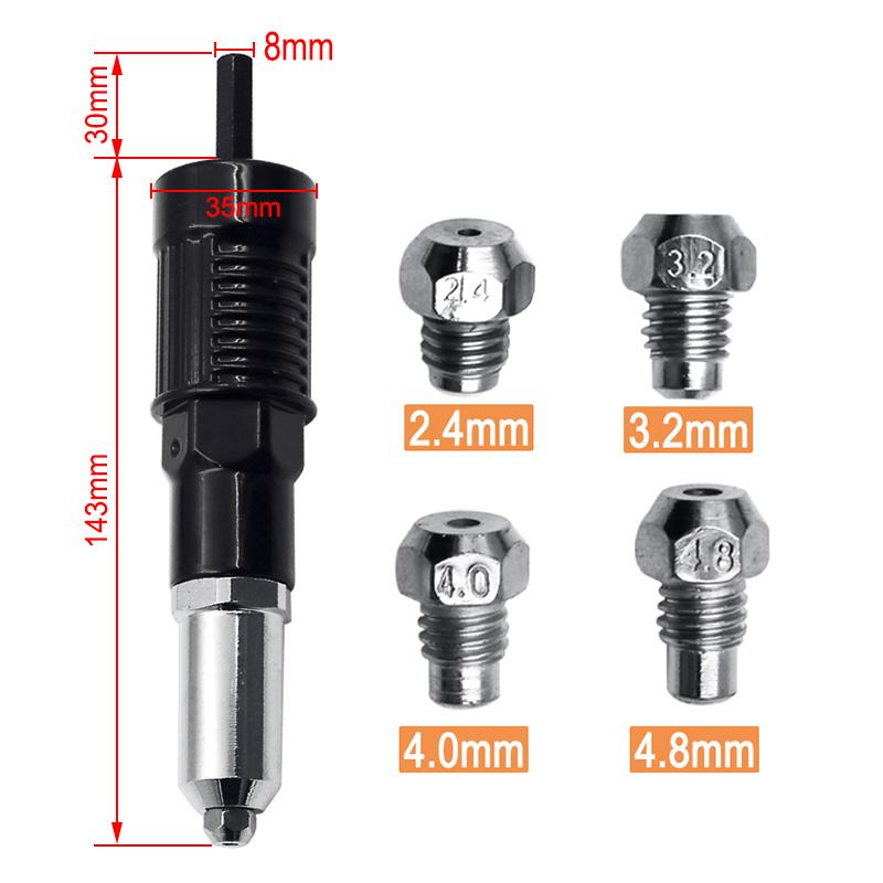 Professionelles Nietenzangen-Adapter-Kit | Karnz