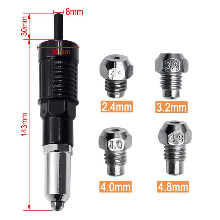 Professionelles Nietenzangen-Adapter-Kit | Karnz
