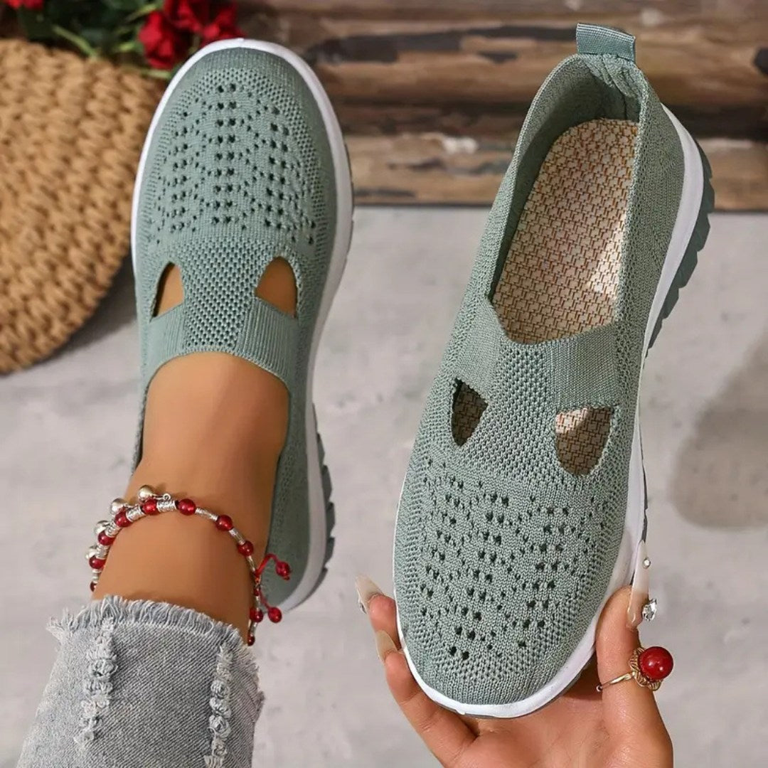 Vellora – Damen Mesh Slip-On Komfort Sneaker