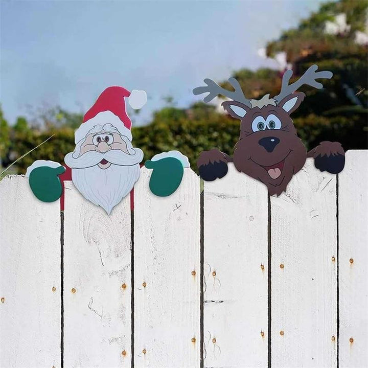 Weihnachtlich dekorierte Zaunverzierung | Karnz