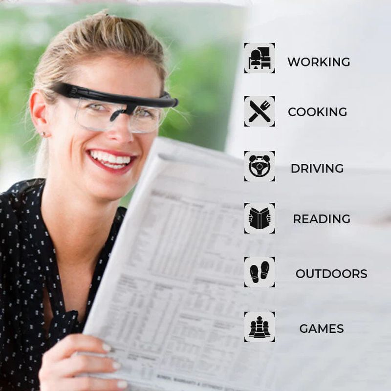 VisionShift Brille mit verstellbarem Fokus