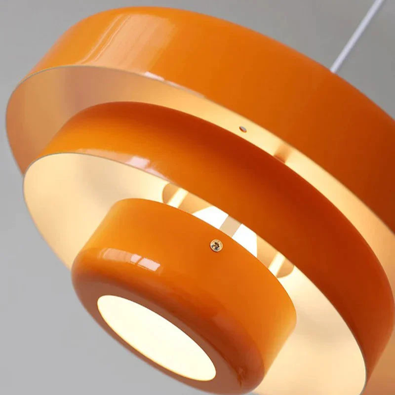 Moderne Orange LED-Hängelampe – Skandinavische Pendelleuchte für Wohnzimmer, Küche und Esszimmer | Karnz