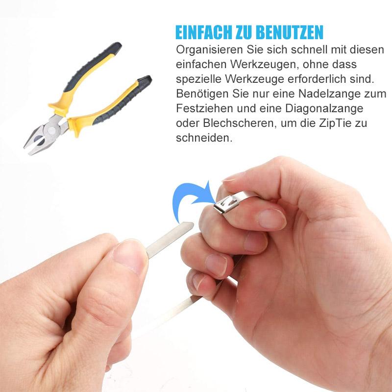 Mehrzweck-Kabelbinder aus Metall (100 STÜCK) | Karnz