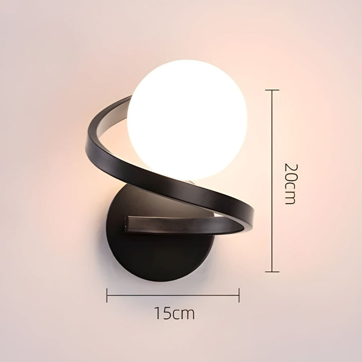 Spiral LED Wandleuchte mit modernem Design Karnz