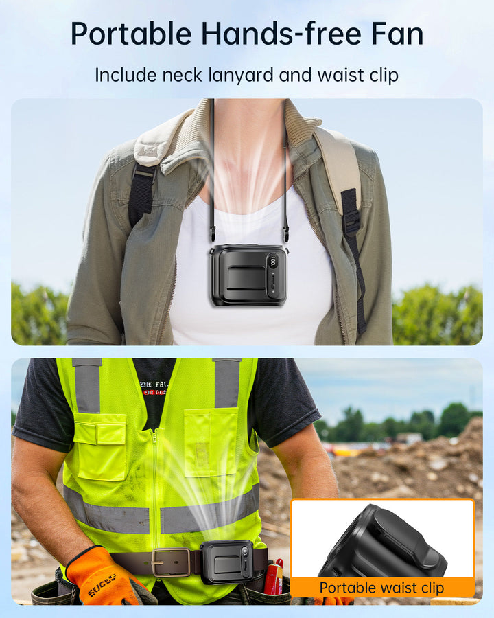 Taillenventilator Hände-frei persönlicher Nackenventilator für Outdoor-Camping | Karnz
