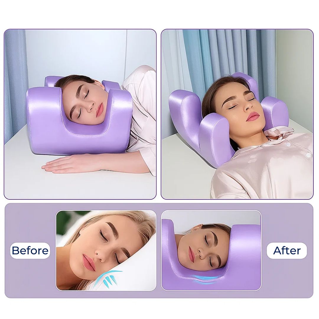 DermSleep | Antifalten-Schönheitspillow – Frischer Memory-Schaum – Ergonomische Kontur – Hautpflegeunterstützung – Seiten- und Rückenschläfer Karnz